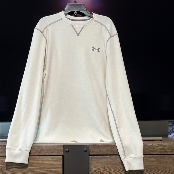 Under Armour Other - Under Armour Cream Long Sleeve Crew Neck